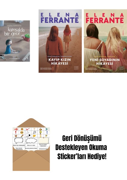 Kumsalda Bir Gece + Kayıp Kızın Hikayesi + Yeni Soyadının Hikâyesi + Okuma Sticker'ları