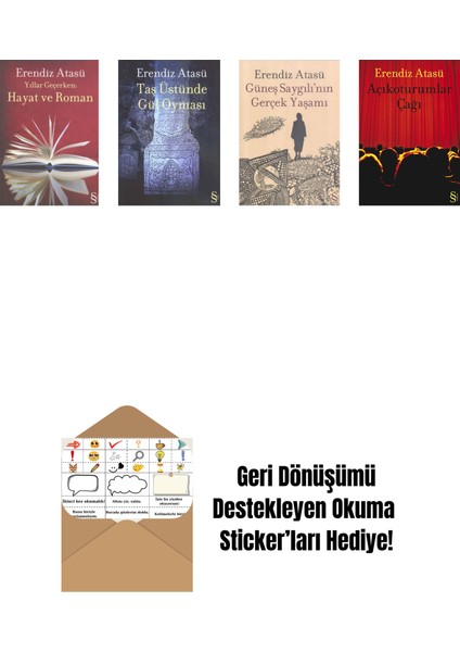 Erendiz Atasü 4 Kitap Set + Okuma Sticker'ları