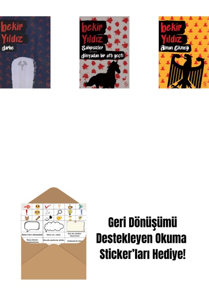Darbe + Sahipsizler - Dünyadan Bir Atlı Geçti + Alman Ekmeği + Okuma Sticker'ları