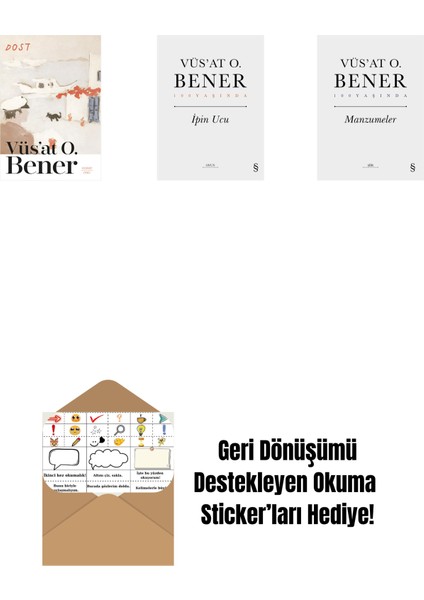 Dost + Ipin Ucu (Ciltli) + Manzumeler (Ciltli) + Okuma Sticker'ları