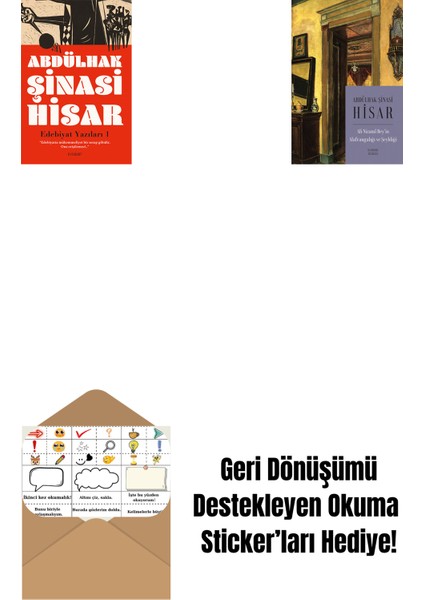 Edebiyat Yazıları - 1 + Ali Nizami Bey’in Alafrangalığı ve Şeyhliği (Kitap Boy) + Okuma Sticker'ları
