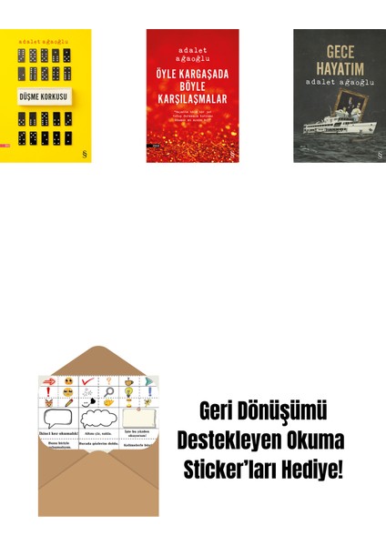 Düşme Korkusu + Öyle Kargaşada Böyle Karşılaşmalar + Gece Hayatım + Okuma Sticker'ları