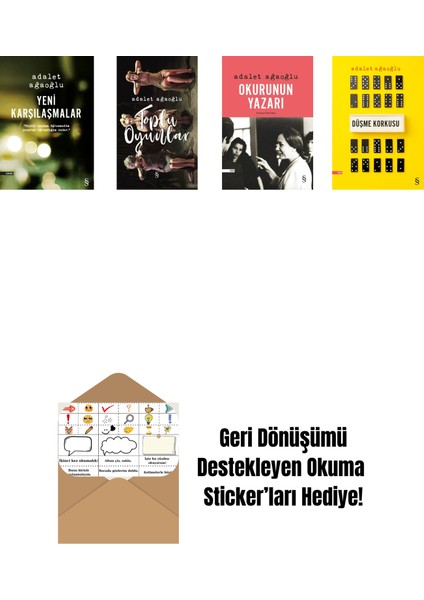 Adalet Ağaoğlu 4 Kitap Set + Okuma Sticker'ları