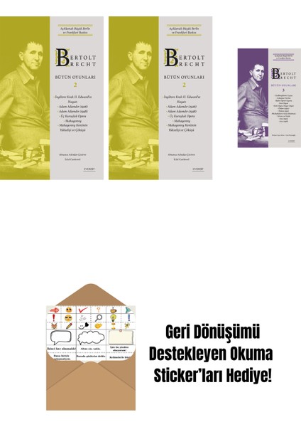 Bertolt Brecht - Bütün Oyunları 2 + Bertolt Brecht - Bütün Oyunları 2 (Ciltli) + Bertolt Brecht - Bütün Oyunları 3 + Okuma Sticker'ları