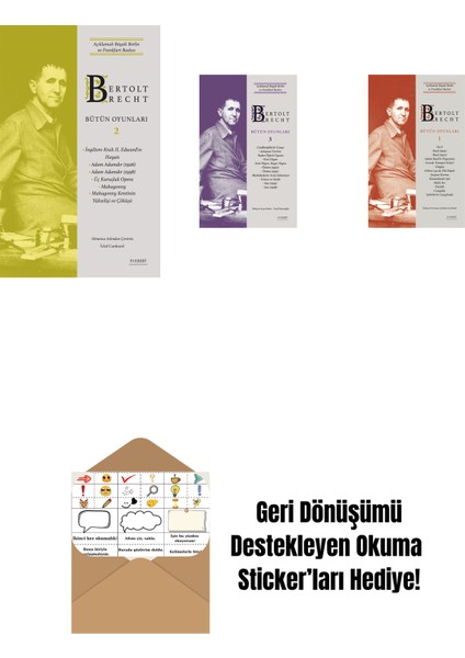 Bertolt Brecht - Bütün Oyunları 2 + Bertolt Brecht - Bütün Oyunları 3 + Bertolt Brecht - Bütün Oyunları 1 + Okuma Sticker'ları