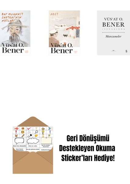 Bay Muannit Sahtegi'nin Notları + Dost + Manzumeler (Ciltli) + Okuma Sticker'ları