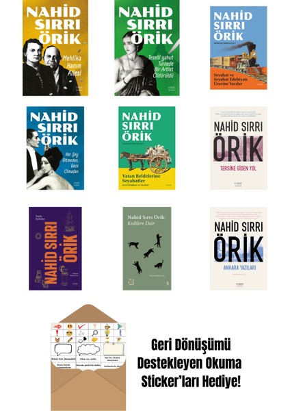 Nahid Sırrı Örik 9 Kitap Set + Okuma Sticker'ları