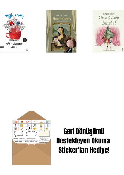Aşkı Giyinen Adam + Mırmır Osman + Gece Çiçeği Istanbul + Okuma Sticker'ları