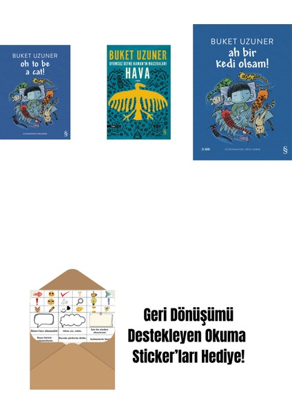 Oh To Be A Cat! + Uyumsuz Defne Kaman'ın Maceraları - Hava + Ah Bir Kedi Olsam! + Okuma Sticker'ları