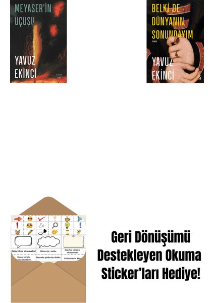 Meyaser'in Uçuşu + Belki De Dünyanın Sonundayım (Ciltli) + Okuma Sticker'ları