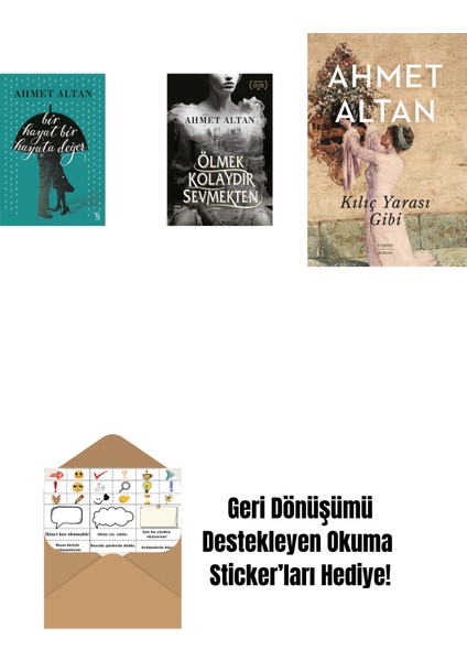 Bir Hayat Bir Hayata Değer + Ölmek Kolaydır Sevmekten + Kılıç Yarası Gibi + Okuma Sticker'ları
