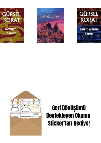 Dönüyor Zaman + Kapadokya (Ciltli) + Kurmacanın Yapısı + Okuma Sticker'ları