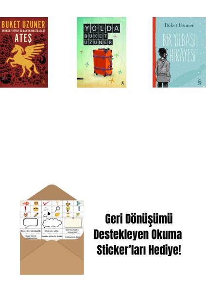Uyumsuz Defne Kaman'ın Maceraları - Ateş + Yolda + Bir Yılbaşı Hikâyesi + Okuma Sticker'ları