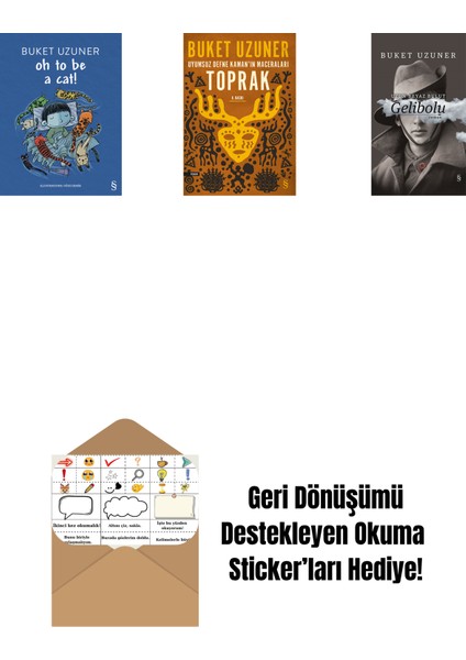 Oh To Be A Cat! + Uyumsuz Defne Kaman'ın Maceraları - Toprak + Gelibolu (Ciltli) + Okuma Sticker'ları