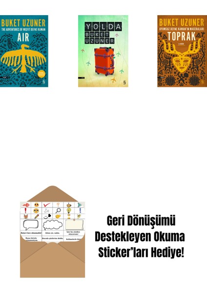 Air - The Adventures Of Misfit Defne Kaman + Yolda + Uyumsuz Defne Kaman'ın Maceraları - Toprak + Okuma Sticker'ları