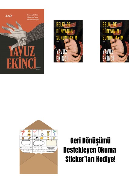 Aziz + Belki De Dünyanın Sonundayım (Ciltli) + Belki De Dünyanın Sonundayım + Okuma Sticker'ları
