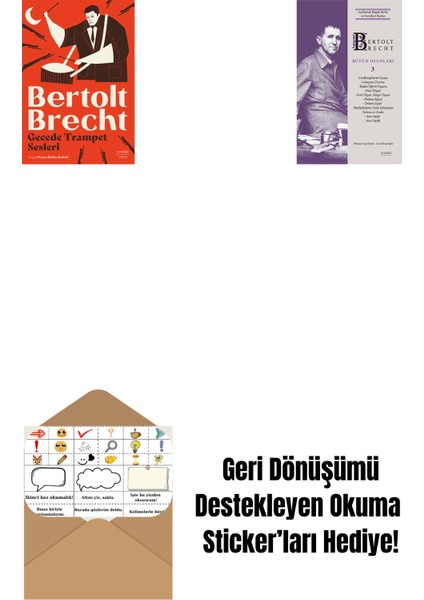 Gecede Trampet Sesleri + Bertolt Brecht - Bütün Oyunları 3 + Okuma Sticker'ları