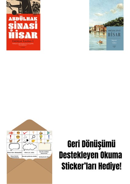 Edebiyat Yazıları - 1 + Boğaziçi Yalıları (Kitap Boy) + Okuma Sticker'ları