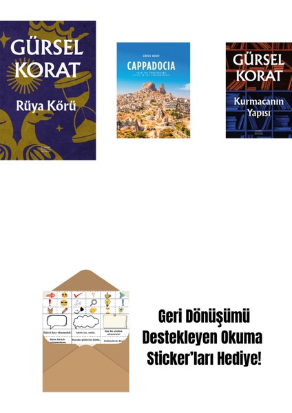 Rüya Körü + Cappadocia (Ciltli) + Kurmacanın Yapısı + Okuma Sticker'ları