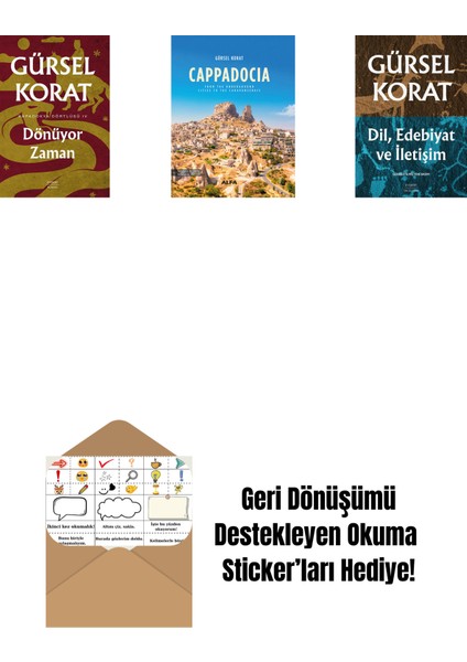 Dönüyor Zaman + Cappadocia (Ciltli) + Dil, Edebiyat ve Iletişim + Okuma Sticker'ları