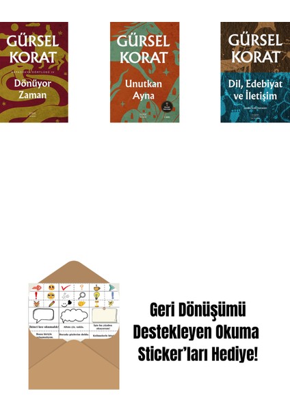 Dönüyor Zaman + Unutkan Ayna + Dil, Edebiyat ve Iletişim + Okuma Sticker'ları