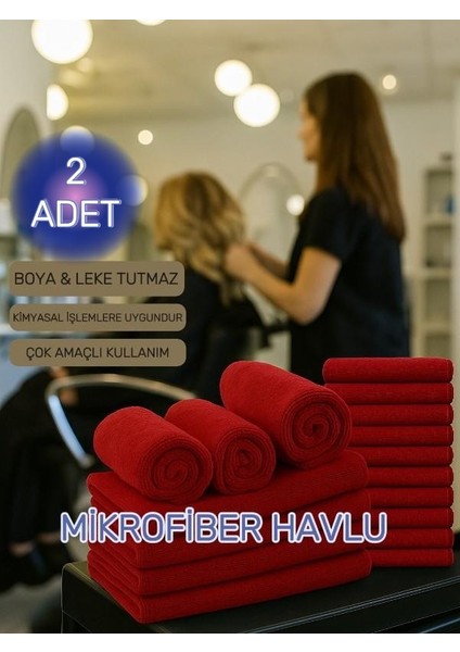 ( 2 Adet ) 50X90CM Mikrofiber Havlu , Berber Havlusu, Kuaför Havlusu, Sporcu Havlusu, El Yüz Havlusu