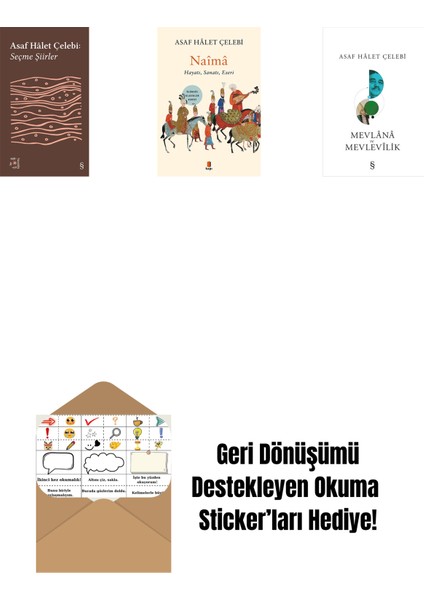 Everest Açıkhava 35 - Seçme Şiirler + Naîmâ + Mevlana ve Mevlevilik + Okuma Sticker'ları