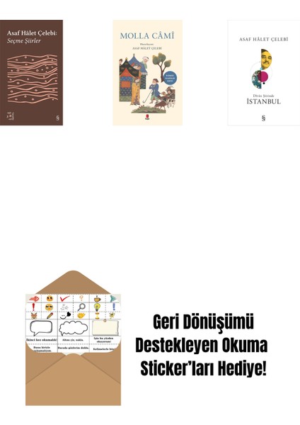 Everest Açıkhava 35 - Seçme Şiirler + Molla Câmî + Divan Şiirinde Istanbul + Okuma Sticker'ları
