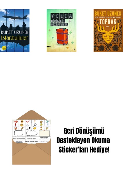 Istanbullular + Yolda + Uyumsuz Defne Kaman'ın Maceraları - Toprak + Okuma Sticker'ları