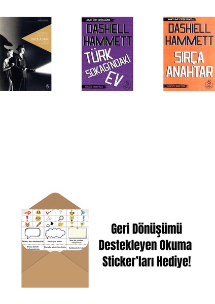 Ince Adam + Türk Sokağındaki Ev (Cep Boy) + Ailenin Laneti (Cep Boy) + Okuma Sticker'ları