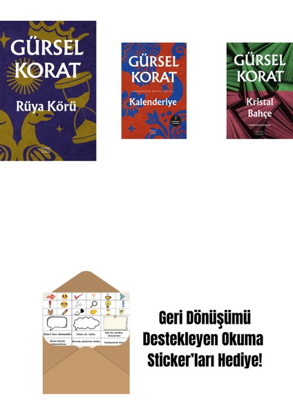 Rüya Körü + Kalenderiye + Kristal Bahçe + Okuma Sticker'ları
