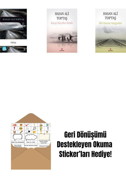 Heba (Midi Boy) + Kayıp Hayaller Kitabı + Ölü Zaman Gezginleri + Okuma Sticker'ları