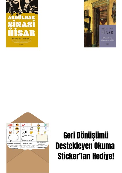 Edebiyat Yazıları 2 + Ali Nizami Bey’in Alafrangalığı ve Şeyhliği (Kitap Boy) + Okuma Sticker'ları