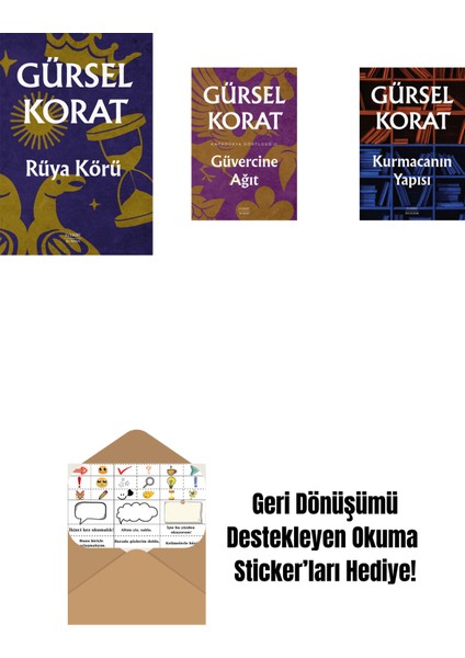 Rüya Körü + Güvercine Ağıt + Kurmacanın Yapısı + Okuma Sticker'ları