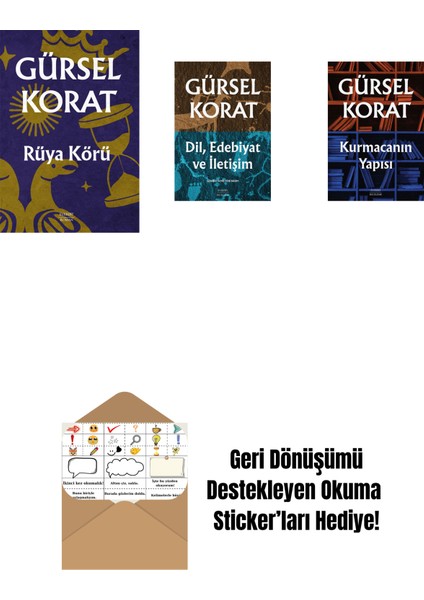 Rüya Körü + Dil, Edebiyat ve Iletişim + Kurmacanın Yapısı + Okuma Sticker'ları