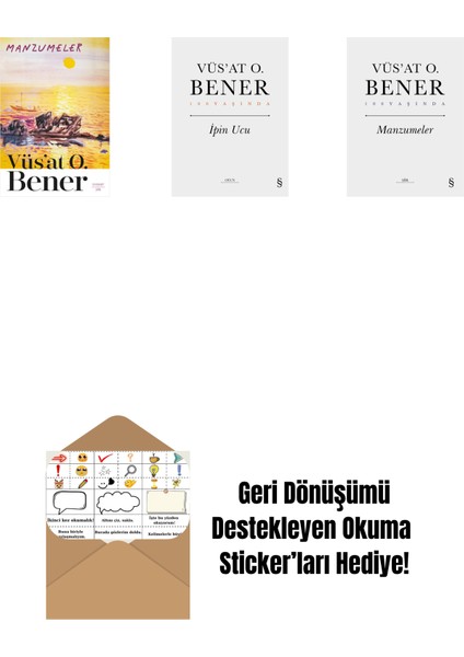 Manzumeler + Ipin Ucu (Ciltli) + Manzumeler (Ciltli) + Okuma Sticker'ları