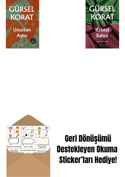 Unutkan Ayna + Kristal Bahçe + Okuma Sticker'ları