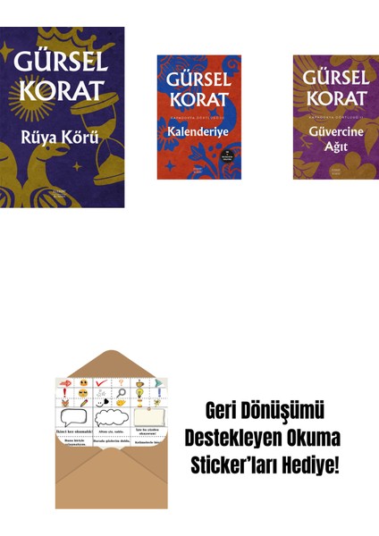 Rüya Körü + Kalenderiye + Güvercine Ağıt + Okuma Sticker'ları