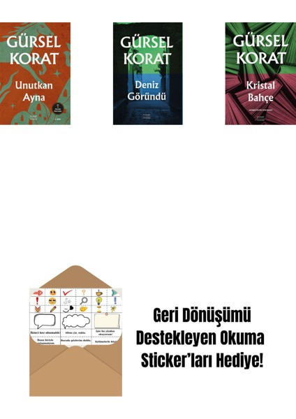 Unutkan Ayna + Deniz Göründü + Kristal Bahçe + Okuma Sticker'ları