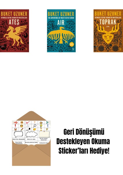 Uyumsuz Defne Kaman'ın Maceraları - Ateş + Air - The Adventures Of Misfit Defne Kaman + Uyumsuz Defne Kaman'ın Maceraları - Toprak + Okuma Sticker'ları