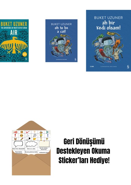 Air - The Adventures Of Misfit Defne Kaman + Oh To Be A Cat! + Ah Bir Kedi Olsam! + Okuma Sticker'ları