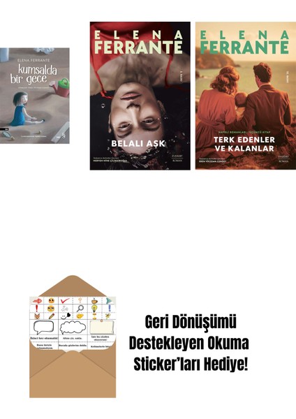 Kumsalda Bir Gece + Belalı Aşk + Terk Edenler ve Kalanlar + Okuma Sticker'ları