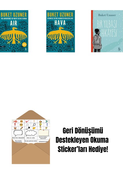 Air - The Adventures Of Misfit Defne Kaman + Uyumsuz Defne Kaman'ın Maceraları - Hava + Bir Yılbaşı Hikâyesi + Okuma Sticker'ları