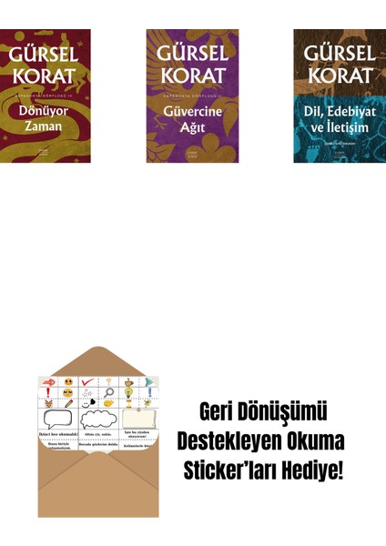 Dönüyor Zaman + Güvercine Ağıt + Dil, Edebiyat ve Iletişim + Okuma Sticker'ları