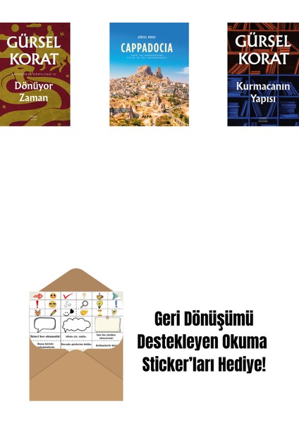 Dönüyor Zaman + Cappadocia (Ciltli) + Kurmacanın Yapısı + Okuma Sticker'ları