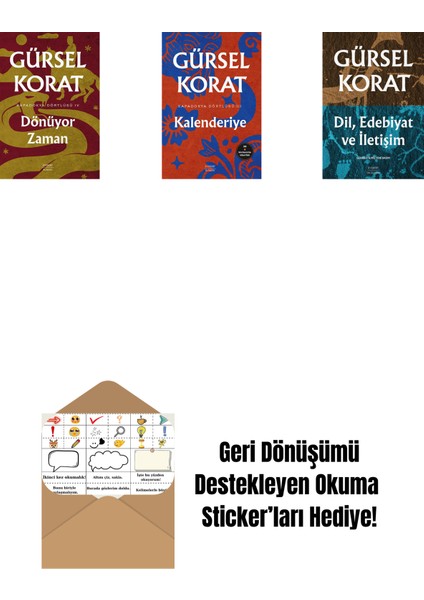 Dönüyor Zaman + Kalenderiye + Dil, Edebiyat ve Iletişim + Okuma Sticker'ları