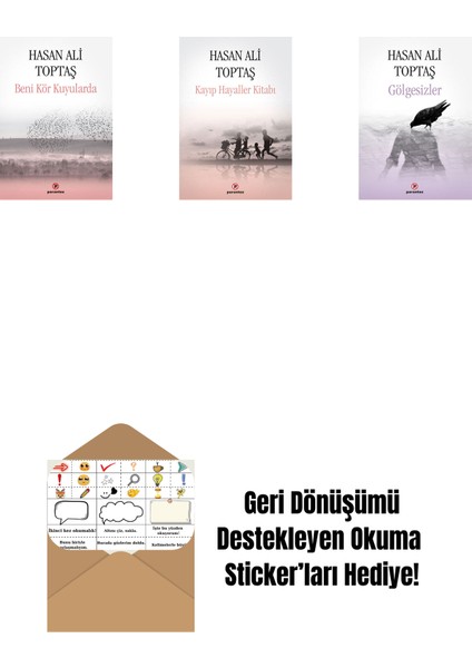 Beni Kör Kuyularda + Kayıp Hayaller Kitabı + Gölgesizler + Okuma Sticker'ları