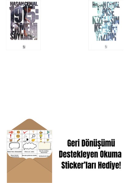 1915: Ermeni Soykırımı + Kimse Kızmasın Kendimi Yazdım + Okuma Sticker'ları
