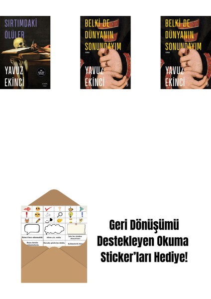 Sırtımdaki Ölüler + Belki De Dünyanın Sonundayım (Ciltli) + Belki De Dünyanın Sonundayım + Okuma Sticker'ları