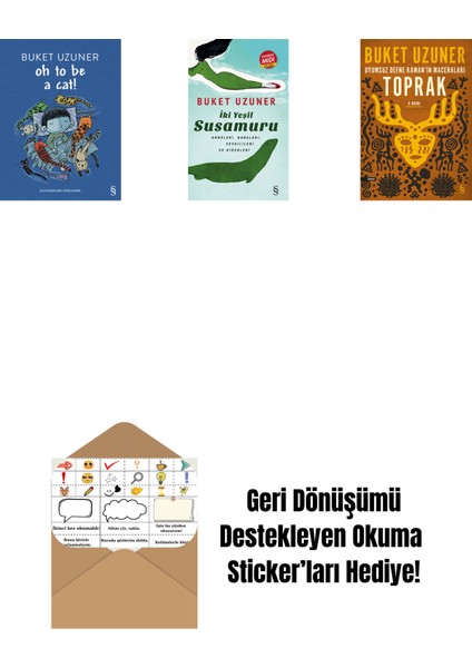 Oh To Be A Cat! + Iki Yeşil Su Susamuru (Midi Boy) + Uyumsuz Defne Kaman'ın Maceraları - Toprak + Okuma Sticker'ları